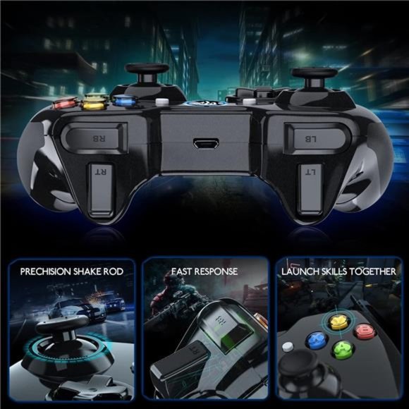 Wireless Gaming Controller, Dual-Vibration Joystick Gamepad Computer Controller - Picture 6 of 6